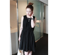 夏裝新款韓版連衣裙(單色黑色) J-11174