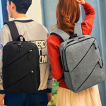 韓版時尚休閒電腦商務學生雙肩背包(棕色) J-14019