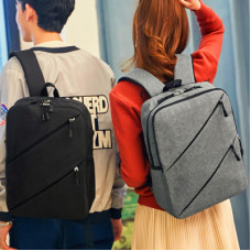 韓版時尚休閒電腦商務學生雙肩背包(寶藍色) J-14017