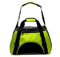 貓狗外出寵物旅行袋折疊包手提包四​​面透氣網格包寵物包(綠色) J-13638