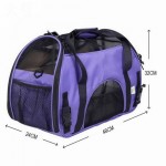 貓狗兔外出寵物旅行袋折疊袋手提袋四​​面透氣網格袋寵物袋(黑色) J-13979