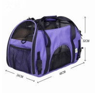 貓狗兔外出寵物旅行袋折疊袋手提袋四​​面透氣網格袋寵物袋(綠色) J-13978