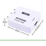 環保包裝AV轉HDMI轉換器迷你AV TO HDMI高清視頻轉換器(黑色) J-14217