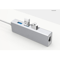 隨插即用 Type-C to USB 3.1 HUB集線器/RJ45高速網卡/1000Mbp(顏色隨機)(特價品) J-14494