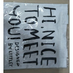 韓國簡約百搭環保購物小清新帆布袋單肩包(字母白色) J-13739