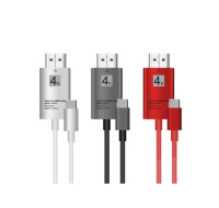 USB3.1 to HDMI 高清轉換線 HUB TYPE-C轉HDMI 4K60hz(紅色) J-14151