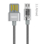 Micro USB充電線傳輸線 to USB(公) 銀色 J-14135