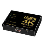 環保包裝HDMI切換器三進一出4K*2K長方型帶遙控轉換HDMI切換器 J-14530
