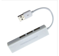 環保包裝 USB TO RJ45 10/100Mbps USB HUB集線器(顏色隨機) J-14495