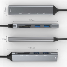 迷你type-c集線器/SD/TF讀卡器/USB 3.0 HUB集線器(顏色隨機) J-14738