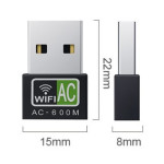 WIFI接收器600M雙頻2.4G/5.8GUSB無線網卡USB支援Windows/Mac J-14761