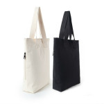 韓版學生帆布包手提購物袋文藝風包單肩包(瓶黑色) J-13844