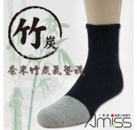 奈米竹碳元素-氣墊襪(白色) J-12676