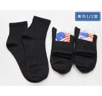平價休閒襪(黑) J-12206