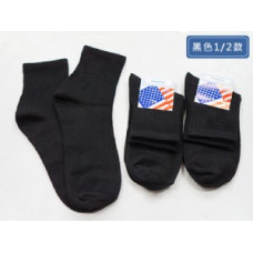 平價休閒襪(黑) J-12206