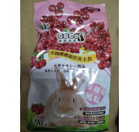 商品介紹 : 寵愛物語不挑嘴的機能營養主食降低便臭及尿騷味-兔飼料(蔓越莓風味)(3KG) G-4238