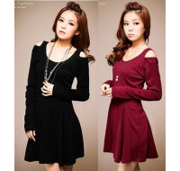 韓版連衣裙(黑色) FD1410871117 J-11442
