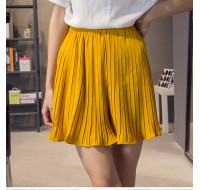 日韓版百褶裙褲(薑黃色) J-12489