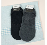 品名: 一體成型隱形氣墊襪厚底超低口-後跟防滑(黑色) J-13717 全新 G-1869