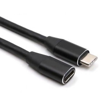 現貨_品名: type-c延長線全功能16芯公轉母USB3.1傳輸線鋁合金外殼(黑色)1M J-14647 全新 G-5962