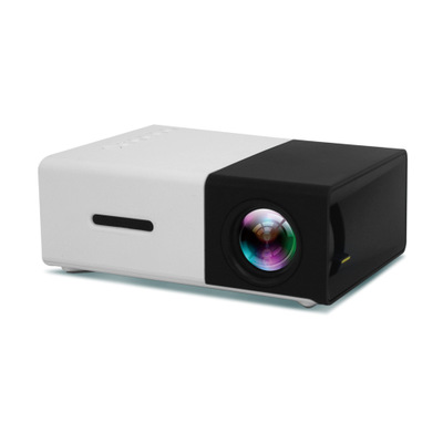 環保包裝家用迷你微型投影機LED娛樂機1080P高清投影機(黑白色)