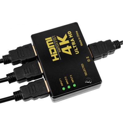 環保包裝HDMI切換器3切1支持4K*2K hdmi切換器三進一出電腦高清晰轉換器