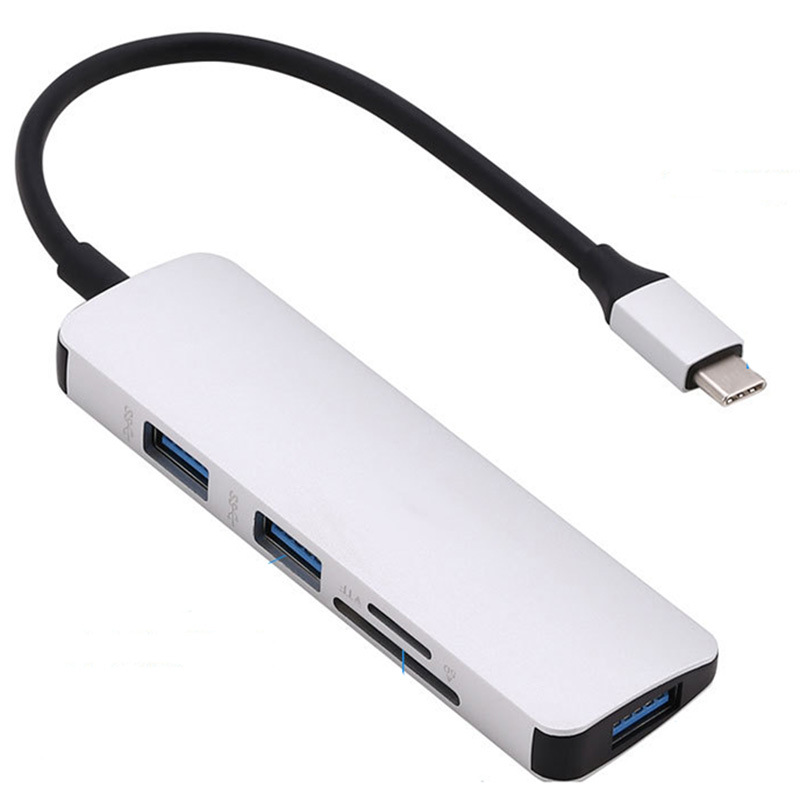 Type-c usb-c TF/SD讀卡機macbook hub集線器(顏色隨機)