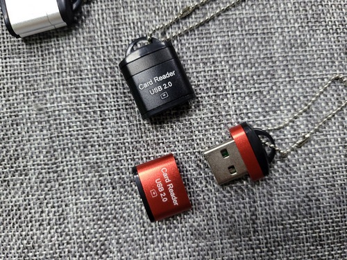 迷你USB讀卡器micro SD/TF手機內存卡讀卡器(顏色隨機)