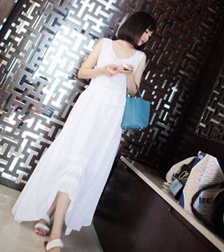 韓版連衣裙(白色)